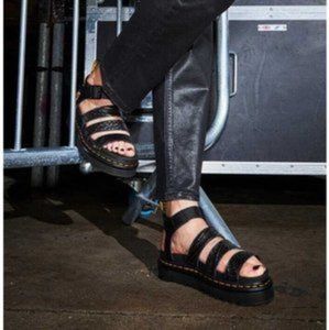 DR.MARTENS BLAIRE WILD CROC PALTFORM SANDAL